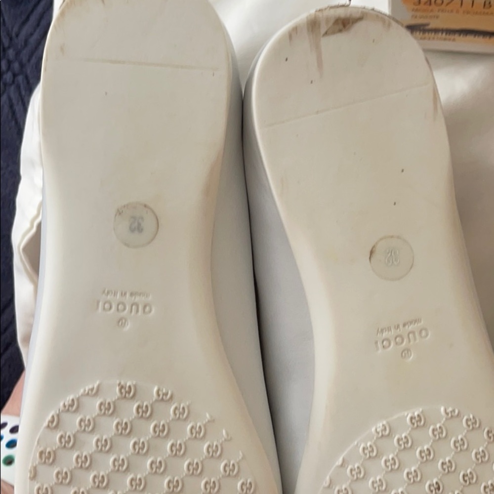 Gucci White Gomma Nappa Iris Sz 32 - Picture 8 of 14